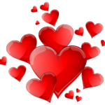 Hearts no background